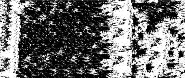 Grunge üst üste biniyor. Soyut siyah-beyaz vektör arkaplanı. Çatlak, leke ve noktalarda kirli desenli tek renkli klasik yüzey. Karanlık korku tarzında eski bir duvar.