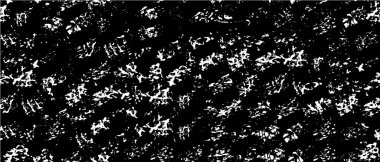 Grunge üst üste biniyor. Soyut siyah-beyaz vektör arkaplanı. Çatlak, leke ve noktalarda kirli desenli tek renkli klasik yüzey. Karanlık korku tarzında eski bir duvar.