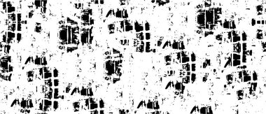 Vektör grunge dokusu. Siyah beyaz arka plan. Soyut monokrom resim koyu tonlarda solmuş bir efekt içerir