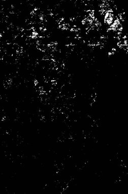 Vektör grunge dokusu. Siyah beyaz arka plan. Soyut monokrom resim koyu tonlarda solmuş bir efekt içerir