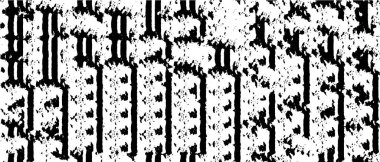 Vektör grunge dokusu. Siyah beyaz arka plan. Soyut monokrom resim koyu tonlarda solmuş bir efekt içerir