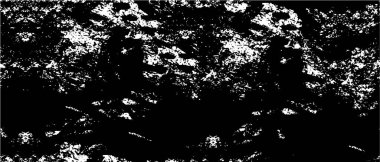 Vektör grunge dokusu. Siyah beyaz arka plan. Soyut monokrom resim koyu tonlarda solmuş bir efekt içerir