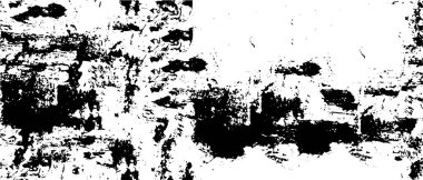 Vektör grunge dokusu. Siyah beyaz arka plan. Soyut monokrom resim koyu tonlarda solmuş bir efekt içerir