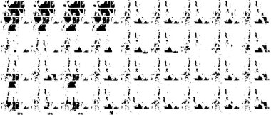 Vektör grunge dokusu. Siyah beyaz arka plan. Soyut monokrom resim koyu tonlarda solmuş bir efekt içerir