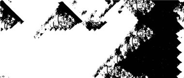 Vektör grunge dokusu. Siyah beyaz arka plan. Soyut monokrom resim koyu tonlarda solmuş bir efekt içerir