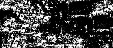 Vektör grunge dokusu. Siyah beyaz arka plan. Soyut monokrom resim koyu tonlarda solmuş bir efekt içerir