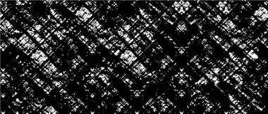 Vektör grunge dokusu. Siyah beyaz arka plan. Soyut monokrom resim koyu tonlarda solmuş bir efekt içerir