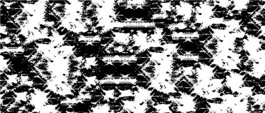 Vektör grunge dokusu. Siyah beyaz arka plan. Soyut monokrom resim koyu tonlarda solmuş bir efekt içerir