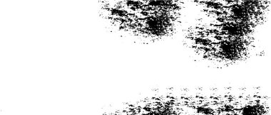 Vektör grunge dokusu. Siyah beyaz arka plan. Soyut monokrom resim koyu tonlarda solmuş bir efekt içerir