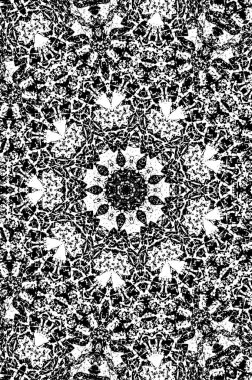 Vektör grunge dokusu. Siyah beyaz arka plan. Soyut monokrom resim koyu tonlarda solmuş bir efekt içerir