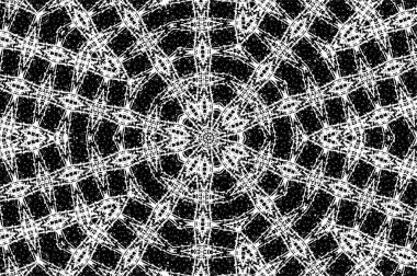 Vektör grunge dokusu. Siyah beyaz arka plan. Soyut monokrom resim koyu tonlarda solmuş bir efekt içerir