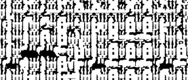 Vektör grunge dokusu. Siyah beyaz arka plan. Soyut monokrom resim koyu tonlarda solmuş bir efekt içerir