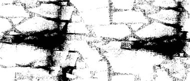 Vektör grunge dokusu. Siyah beyaz arka plan. Soyut monokrom resim koyu tonlarda solmuş bir efekt içerir