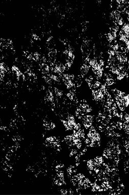 Vektör grunge dokusu. Siyah beyaz arka plan. Soyut monokrom resim koyu tonlarda solmuş bir efekt içerir