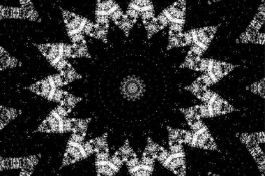 Vektör grunge dokusu. Siyah beyaz arka plan. Soyut monokrom resim koyu tonlarda solmuş bir efekt içerir