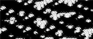 Vektör grunge dokusu. Siyah beyaz arka plan. Soyut monokrom resim koyu tonlarda solmuş bir efekt içerir