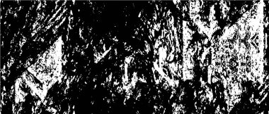 Grunge üst üste biniyor. Soyut siyah-beyaz vektör arkaplanı. Çatlak, leke ve noktalarda kirli desenli tek renkli klasik yüzey. Karanlık korku tarzında eski bir duvar.