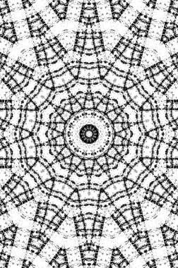 Geometrik elementlerle siyah ve beyaz dijital desen. Basit tasarımı olan tek renkli duvar kağıdı.