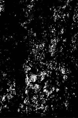 Grunge üst üste biniyor. Soyut siyah-beyaz vektör arkaplanı. Çatlak, leke ve noktalarda kirli desenli tek renkli klasik yüzey. Karanlık korku tarzında eski bir duvar.