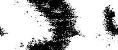 Grunge üst üste biniyor. Soyut siyah-beyaz vektör arkaplanı. Çatlak, leke ve noktalarda kirli desenli tek renkli klasik yüzey. Karanlık korku tarzında eski bir duvar.