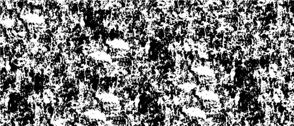 Grunge üst üste biniyor. Soyut siyah-beyaz vektör arkaplanı. Çatlak, leke ve noktalarda kirli desenli tek renkli klasik yüzey. Karanlık korku tarzında eski bir duvar.