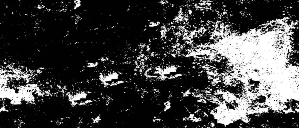 Grunge üst üste biniyor. Soyut siyah-beyaz vektör arkaplanı. Çatlak, leke ve noktalarda kirli desenli tek renkli klasik yüzey. Karanlık korku tarzında eski bir duvar.