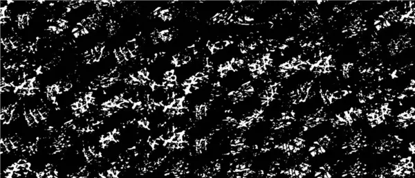 Grunge üst üste biniyor. Soyut siyah-beyaz vektör arkaplanı. Çatlak, leke ve noktalarda kirli desenli tek renkli klasik yüzey. Karanlık korku tarzında eski bir duvar.