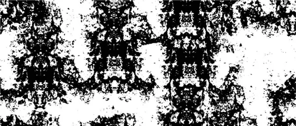 Vektör grunge dokusu. Siyah beyaz arka plan. Soyut monokrom resim koyu tonlarda solmuş bir efekt içerir