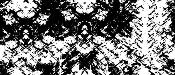 Vektör grunge dokusu. Siyah beyaz arka plan. Soyut monokrom resim koyu tonlarda solmuş bir efekt içerir