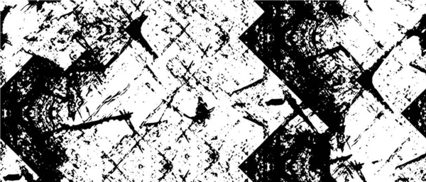 Vektör grunge dokusu. Siyah beyaz arka plan. Soyut monokrom resim koyu tonlarda solmuş bir efekt içerir