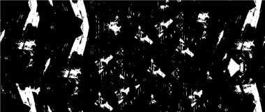 Grunge üst üste biniyor. Soyut siyah-beyaz vektör arkaplanı. Çatlak, leke ve noktalarda kirli desenli tek renkli klasik yüzey. Karanlık korku tarzında eski bir duvar.