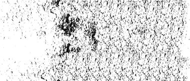 Grunge üst üste biniyor. Soyut siyah-beyaz vektör arkaplanı. Çatlak, leke ve noktalarda kirli desenli tek renkli klasik yüzey. Karanlık korku tarzında eski bir duvar.