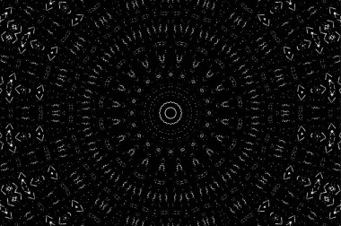 Geometrik elementlerle siyah ve beyaz dijital desen. Basit tasarımı olan tek renkli duvar kağıdı.