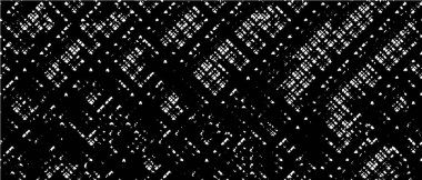 Grunge üst üste biniyor. Soyut siyah-beyaz vektör arkaplanı. Çatlak, leke ve noktalarda kirli desenli tek renkli klasik yüzey. Karanlık korku tarzında eski bir duvar.