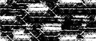 Grunge üst üste biniyor. Soyut siyah-beyaz vektör arkaplanı. Çatlak, leke ve noktalarda kirli desenli tek renkli klasik yüzey. Karanlık korku tarzında eski bir duvar.