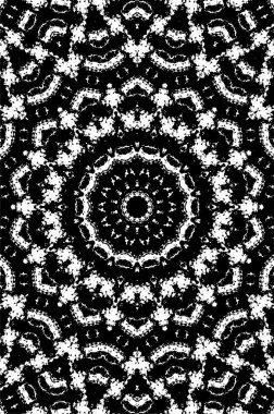 Geometrik elementlerle siyah ve beyaz dijital desen. Basit tasarımı olan tek renkli duvar kağıdı.