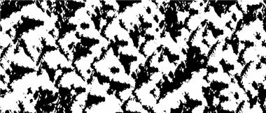 Grunge üst üste biniyor. Soyut siyah-beyaz vektör arkaplanı. Çatlak, leke ve noktalarda kirli desenli tek renkli klasik yüzey. Karanlık korku tarzında eski bir duvar.