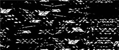 Grunge üst üste biniyor. Soyut siyah-beyaz vektör arkaplanı. Çatlak, leke ve noktalarda kirli desenli tek renkli klasik yüzey. Karanlık korku tarzında eski bir duvar.