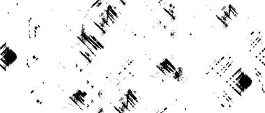 Grunge üst üste biniyor. Soyut siyah-beyaz vektör arkaplanı. Çatlak, leke ve noktalarda kirli desenli tek renkli klasik yüzey. Karanlık korku tarzında eski bir duvar.