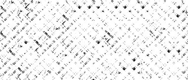 Grunge üst üste biniyor. Soyut siyah-beyaz vektör arkaplanı. Çatlak, leke ve noktalarda kirli desenli tek renkli klasik yüzey. Karanlık korku tarzında eski bir duvar.