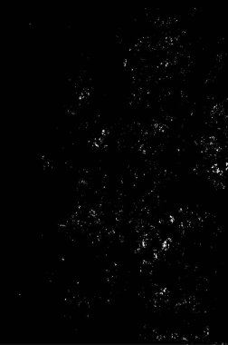 Grunge üst üste biniyor. Soyut siyah-beyaz vektör arkaplanı. Çatlak, leke ve noktalarda kirli desenli tek renkli klasik yüzey. Karanlık korku tarzında eski bir duvar.