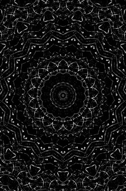 Geometrik elementlerle siyah ve beyaz dijital desen. Basit tasarımı olan tek renkli duvar kağıdı.