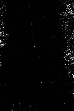 Grunge üst üste biniyor. Soyut siyah-beyaz vektör arkaplanı. Çatlak, leke ve noktalarda kirli desenli tek renkli klasik yüzey. Karanlık korku tarzında eski bir duvar.