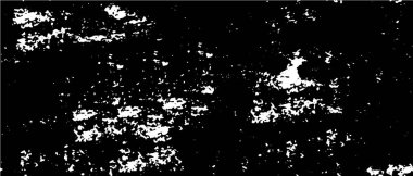 Grunge üst üste biniyor. Soyut siyah-beyaz vektör arkaplanı. Çatlak, leke ve noktalarda kirli desenli tek renkli klasik yüzey. Karanlık korku tarzında eski bir duvar.