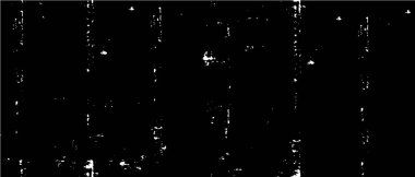 Grunge üst üste biniyor. Soyut siyah-beyaz vektör arkaplanı. Çatlak, leke ve noktalarda kirli desenli tek renkli klasik yüzey. Karanlık korku tarzında eski bir duvar.