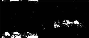 Grunge üst üste biniyor. Soyut siyah-beyaz vektör arkaplanı. Çatlak, leke ve noktalarda kirli desenli tek renkli klasik yüzey. Karanlık korku tarzında eski bir duvar.