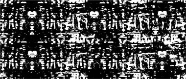 Grunge üst üste biniyor. Soyut siyah-beyaz vektör arkaplanı. Çatlak, leke ve noktalarda kirli desenli tek renkli klasik yüzey. Karanlık korku tarzında eski bir duvar.