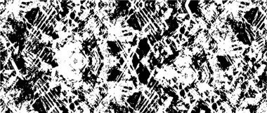 Grunge arkaplan vektörü modern tasarım. Noktaların, tozun, çizgilerin soyut gerçeküstü deseni. Baskı ve tasarım kartvizitleriyle, etiketleriyle, posterleriyle kaotik monokrom dokusu