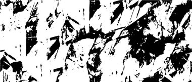 Sert, çizik, sıçramış grunge desenli fırça darbeleri. Dokuları üst üste koy. Siyah-beyaz boyanmış kağıt dokusu. Skeç grunge tasarımı. Poster, kapak, afiş, taklit, çıkartma düzeni için kullan.