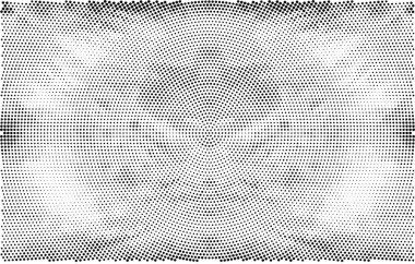 Noktalı soyut yarım ton radyal siyah beyaz arkaplan